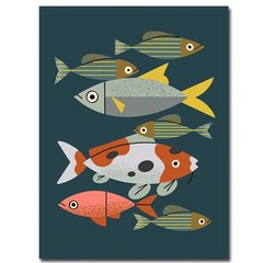 Pond Fishes by Renea Thull Gallery-Wrapped Canvas Giclee Art (40 x 30 in)