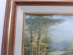 Phillip Cantrell Giclee Print? Landscape Trees River15″wide x13″tall frame READ