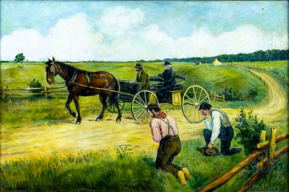 AFTER Joseph Kavanagh (Irish,French,1856-1918) oil painting antique 135844