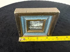 H. Francis Sellers Miniature Watercolor Painting Utah Art „Rainy Day“ Framed