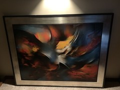 LEONARDO NIERMAN CRATER PAINTING Original Oil Art COA VIBRANT ABSTRACT MODERN
