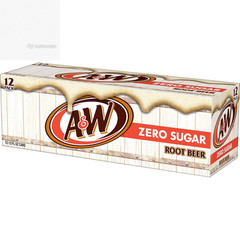 Zero Sugar Root Beer Soda, 12 Fl Oz Cans, 12 Count