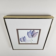 ART – Vintage Original Illegibly Signed Watercolor Painting 16.25×14.25 Framed