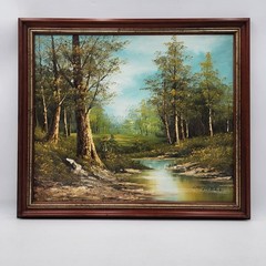 Vtg Phillip Cantrell Signed Original Oil Painting Canvas Landscape Nature 28×24