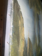 VTG Original Trees Landscape Lake Oil Canvas Panel 20”x24” Signed