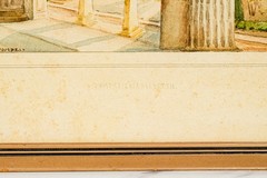 Grand Tour Antique Painting Casa dei Vettii Pompeii Italy Framed Neoclassical
