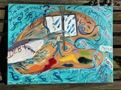 You’re Just Painting K C JONES Original Oil Expressionist Struggling Artist Art