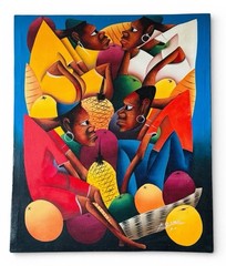 VNTG Haitian Oil Painting Signed OOAK In The Style Of Laurent Casimir