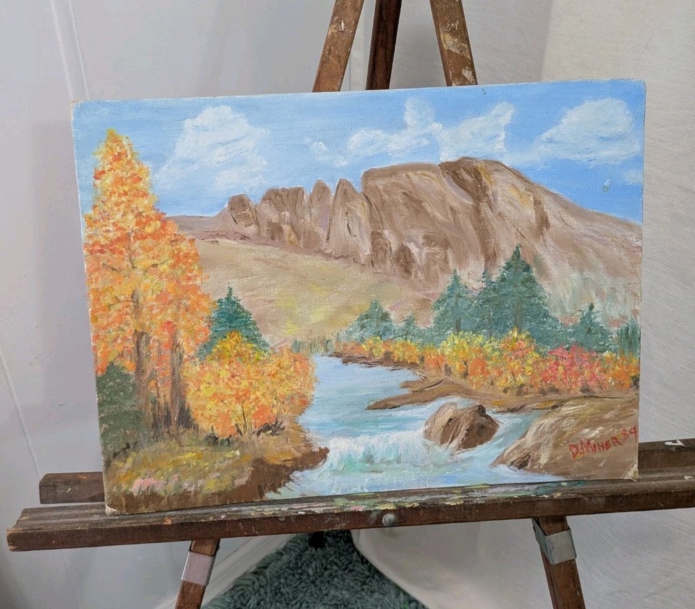 Vintage Original 12 X 16 Southwestern Grand Canyon Landscape Oil Painting
