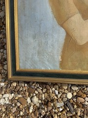 Picasso Style 1931 Jane Carter Mother Child Oil Canvas Signed Framed COA