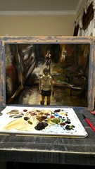 Silent Hill 3 Mirror Room Oil Painting 11×15 Signed By Artist