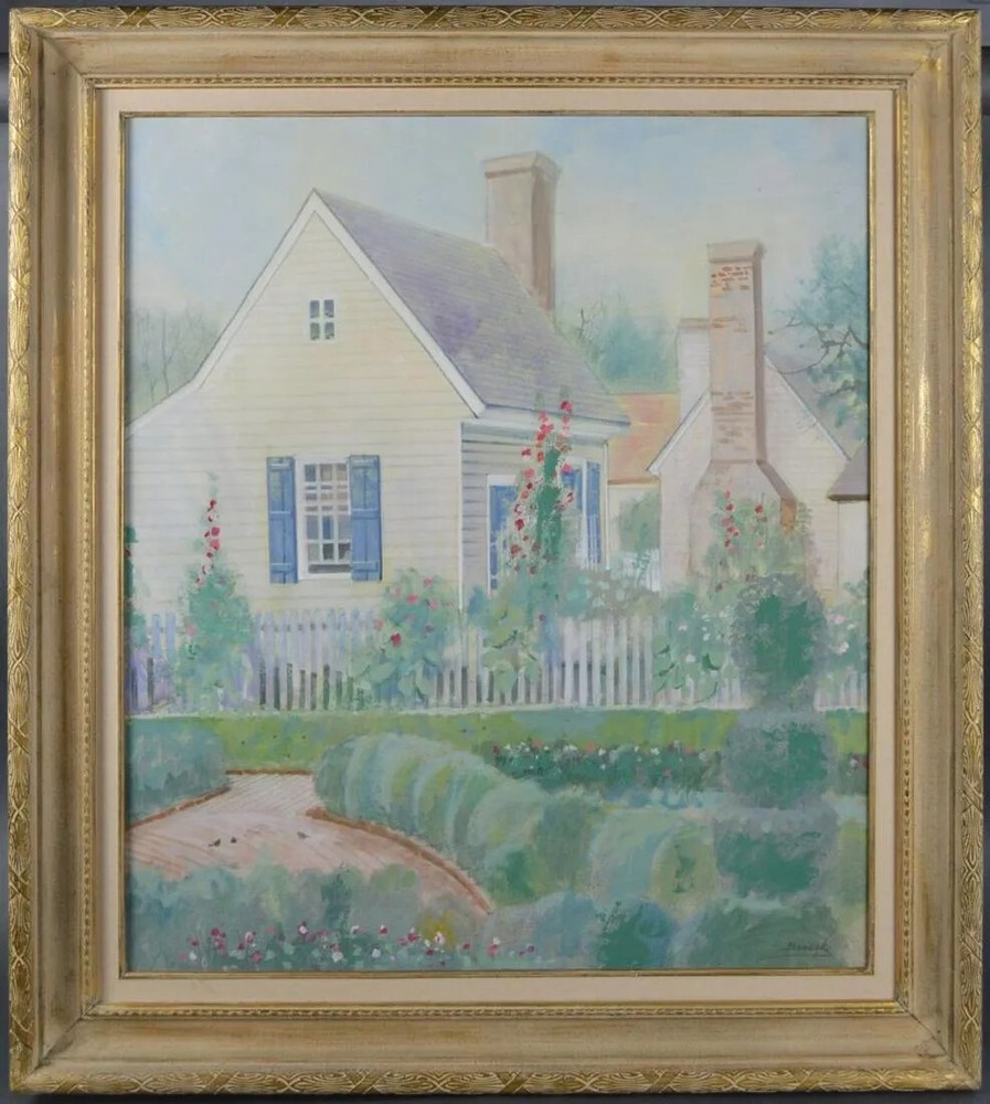 „Williamsburg“ Original Oil Painting William Benecke 39.25″ x 35.25″ Gilt Frame