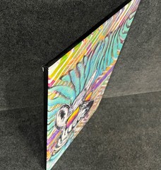 „THERE SHE GOES“ canvas print, fantasy tattoo graffiti Miami zebra stripe gum