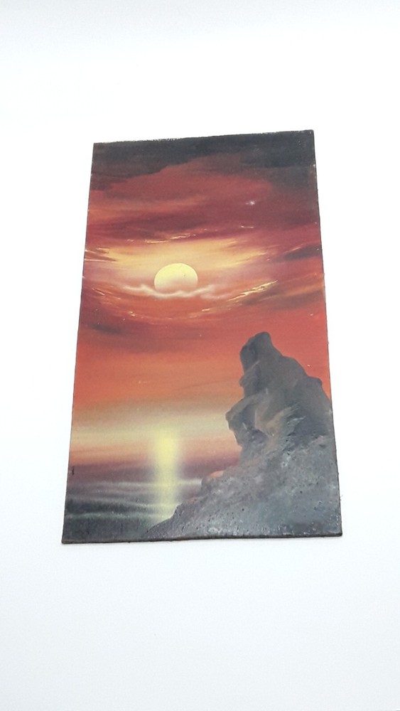 Vintage Original Gift Painting The Thinker Oil Painting Landscape Nature Canvas