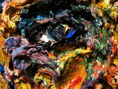 24×18″ MODERN ORIGINAL OIL█PAINTING█VINTAGE IMPRESSIONIST█ART SIGNED ABSTRACT A