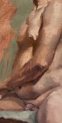 Oil Painting Of A Nude Male Figure