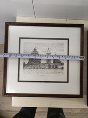 2 Original Etching Kizhi Island Church of Transfiguration Russia Signed Limited