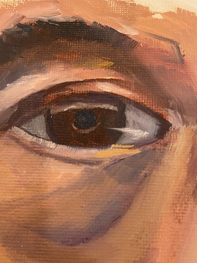 -Original Oil Painting 9×12 Unframed On Canvas board, Artist Study