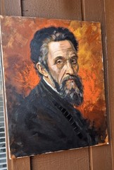 Michelangelo Original Portrait Painting Acrylic On Canvas Signed by Artist 2026