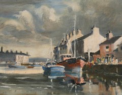 Mid 20th Century Oil – A Grey Day by the Sea