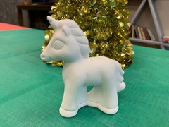 Paint You Own Ceramic Set: Pottery, Acrylics Paints, Brushes – Small Unicorn