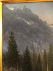 William R. Davis „Merced River, Yosemite Valley“ Oil on Panel 18 1/2″ x 22 1/2”