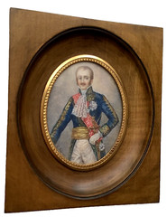 Miniature by DUVIVIER PORTRAIT of PRINCE Eugene de BEAUHARNAIS Oil Signed