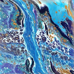 Original Acrylic Swipe 10×10” Painting On Wood Board. Small space decor.
