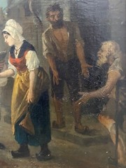 🔥 Fine Antique Old 19th c European Old Master Oil Painting, Friedrich MEYERHEIM