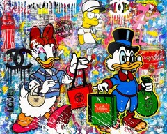 Jozza „Going Shop!“ | Huge Original Painting Coated with Resin | 60×48″ | Daisy