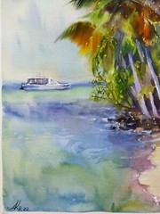 Hawaii painting, Original landscape impressionism art, seascape wall art