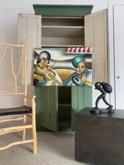 Fabio Hurtado El Circo Homage Art Deco Painting