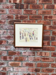 Russian American Woodstock NY Artist Eugenie Gershoy Signed W/C. Village Scene