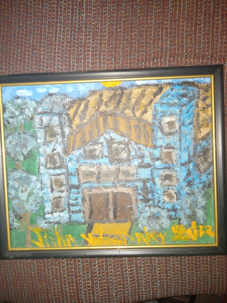 Bkcastle Original Acrylic Painting On Canvas Board 8 By 10 Inch Framed