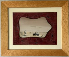 ALFRED BANNER VINTAGE MODERN SURREALIST LANDSCAPE OIL PAINTING SURREALISM 1944