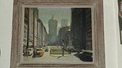 PETER HAYWARD ORIGINAL OIL CITYSCAPE PAINTING, 1940’s .FRAMED. 40X34 BEAUTIFUL