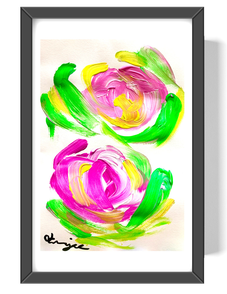 Guajardo Art: Together in Love 9X6 Original Paper Expressionism