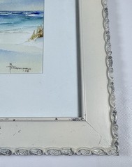 Original Watercolor Coastal Beach Dunes Seagulls Signed B Tennenfeld 2005 VTG