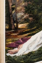 „La Muse‘ Oil Painting After Picasso Framed Suvall Gallery NY Label“