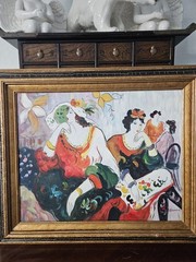 K GARRAH IMPRESSIONIST PORTRAIT OIL PAINTING WOMAN