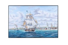 Whaler ‚Lexington‘ Leaving Nantucket – 100% Hand Painted By A Skilled Artist