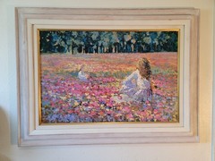 NO SHIPPING*Stunning 3×4 feet impressionistic oil on canvas painting SIGNATURE ?