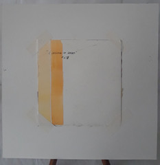 Watercolor Gouache Board Matted Original by Don Trout „A Collision of Shapes“