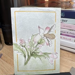 ACEO/ATC Original Painting 2.5 x 3.5 In. Watercolor Cut-leaved Toothwort Flower