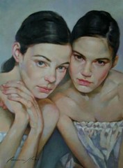 Large Oil Painting portrait of fashion woman On Canvas Handmade Modern Art 36″