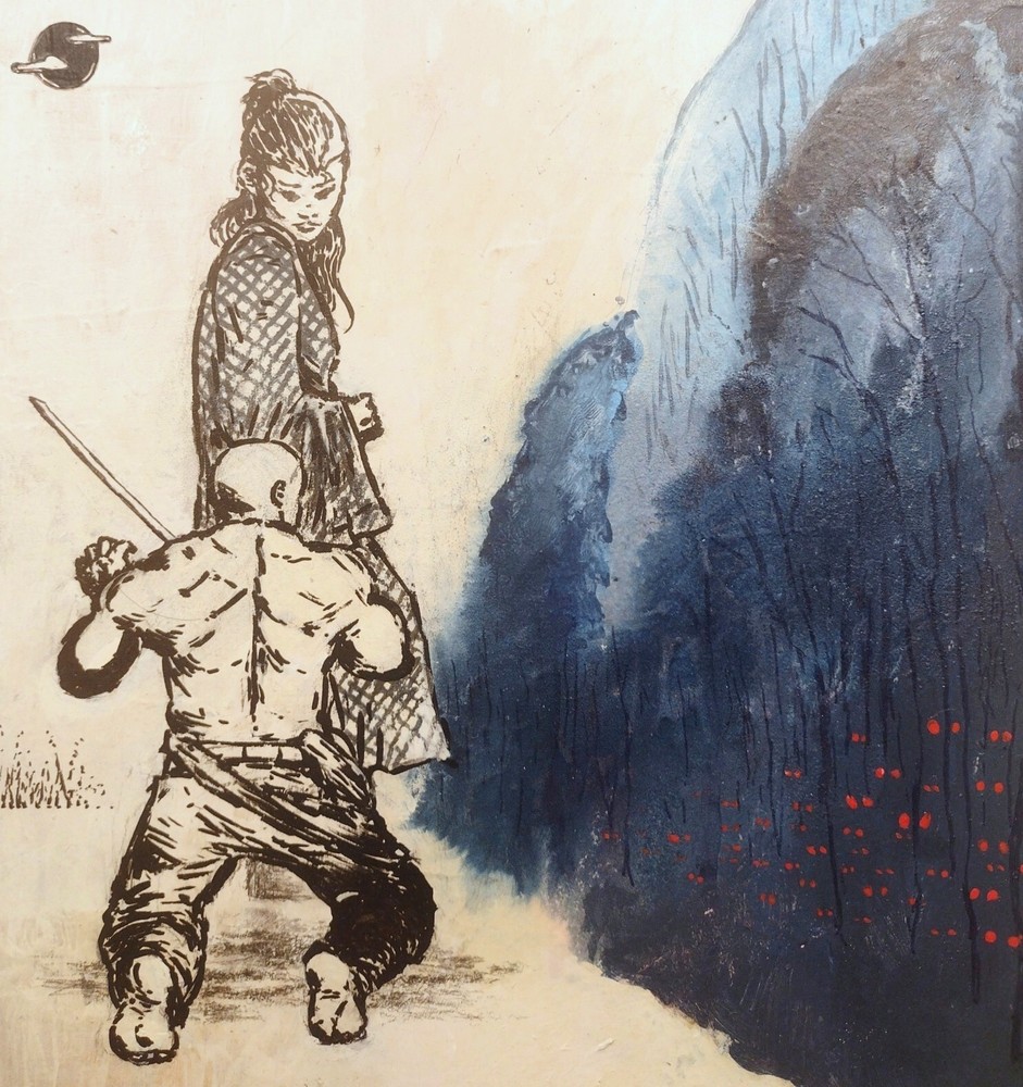 8 7/4 Inch x 9 3/8 Inch Illustration By A. Avila