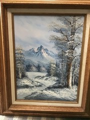 Mountain Wilderness”Original Oil on Canvas~Signed Antonio~Carved Wood Frame~OOAK