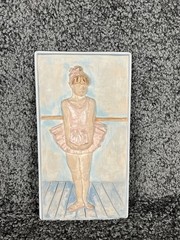 VTG 1987 S. Brue Ballerina Chalkware Plaster Wall Plaque Rare 12×6.5 in