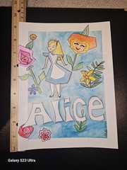 Disney Alice In Wonderland Inspired Watercolor Original Painting On 7″ X 9.25″