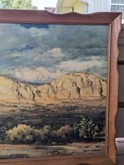 Robert Wood „Desert Vista“ Reprint Wooden Framed 51-1/2″ x 27-1/4″